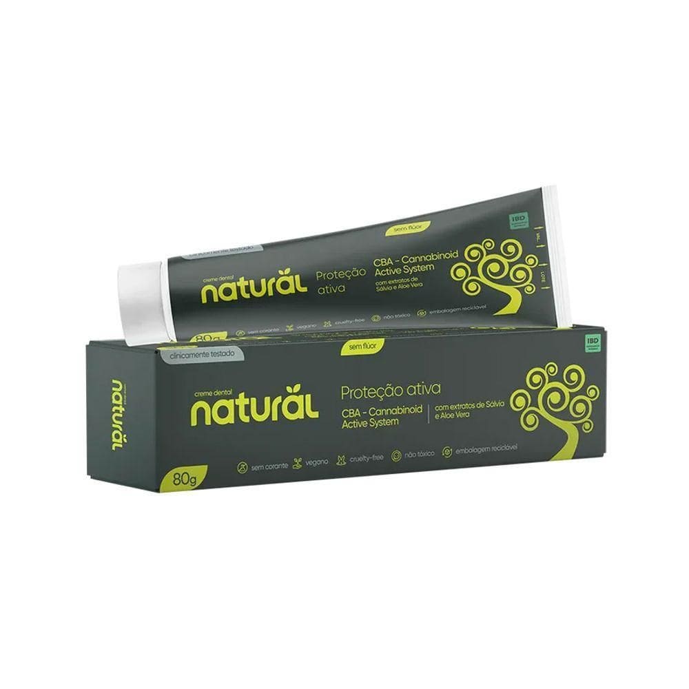 Creme Dental Cba Extratos De Sálvia E Aloe Vera 80G Natural