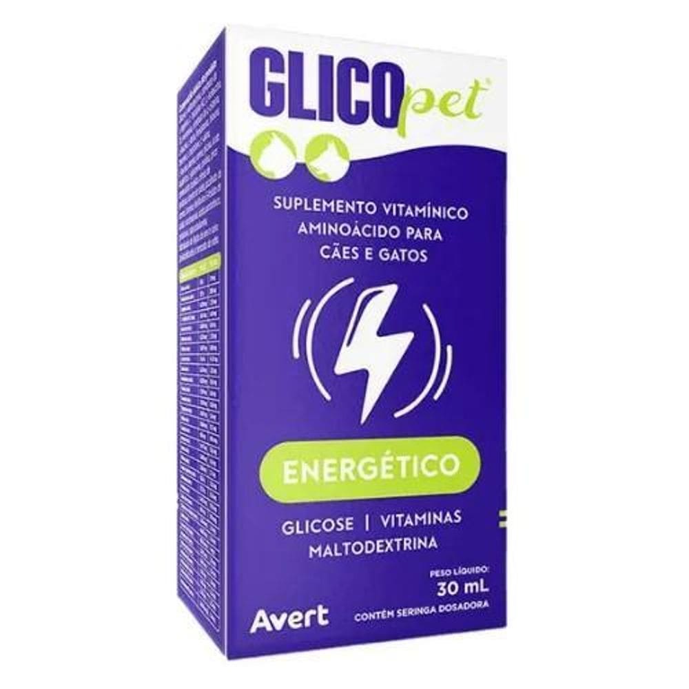 Glicopet Suplemento Vitamínico Energético Cães E Gatos 30Ml