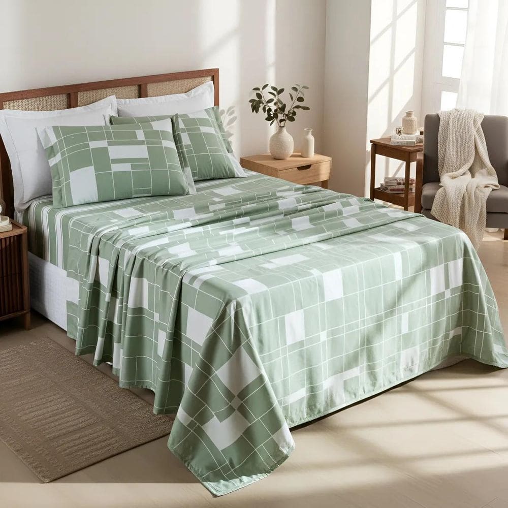 Jogo Queen Size Jasmine 400 Fios Premium Conforto Luxo