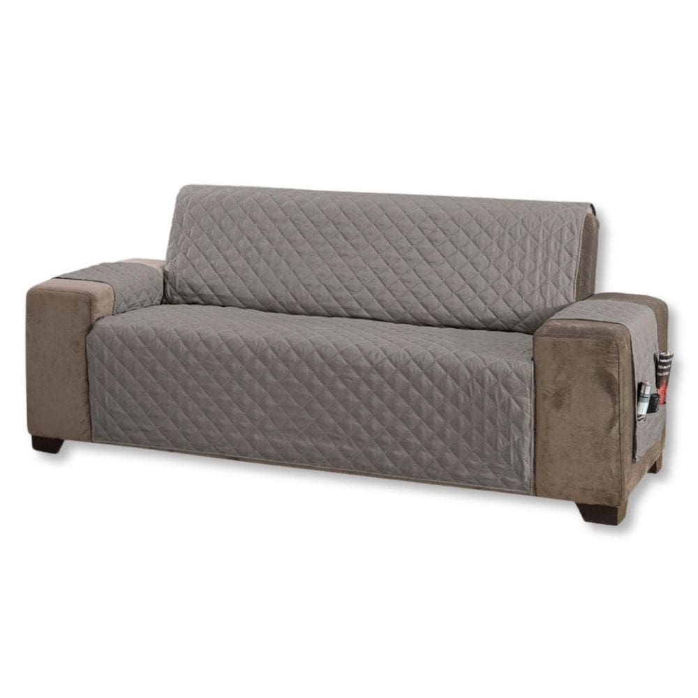 Protetor De Sofá Matelado 3 Lugares Com Acabamento Refinado