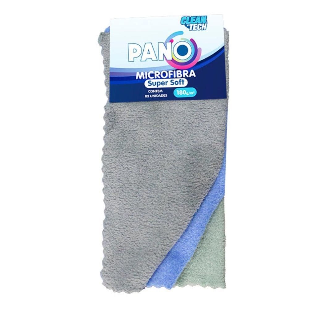 Pano De Limpeza Microfibra Flanelas De Limpeza 3 Panos