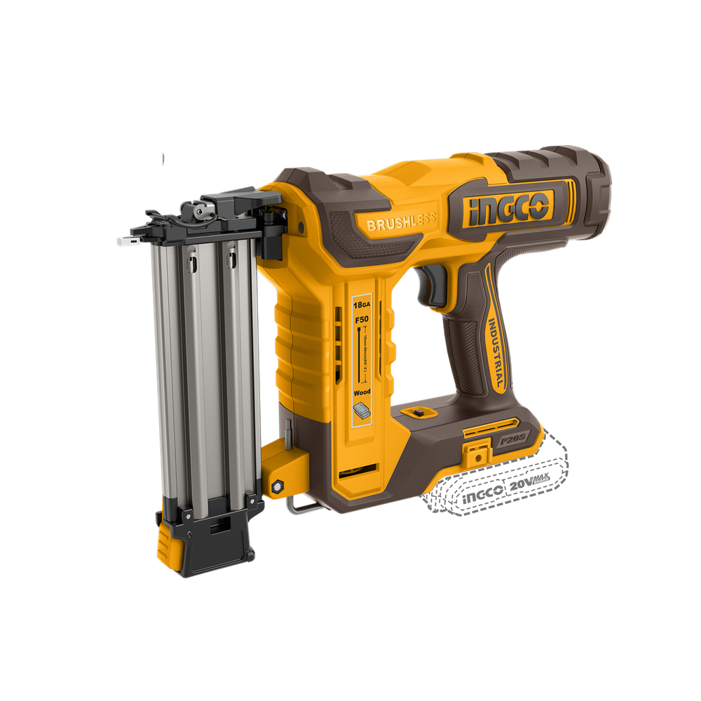 Pinador Pneumático 18ga modelo ”F” 15 a 50mm a Bateria 20v Bivolt Brushless