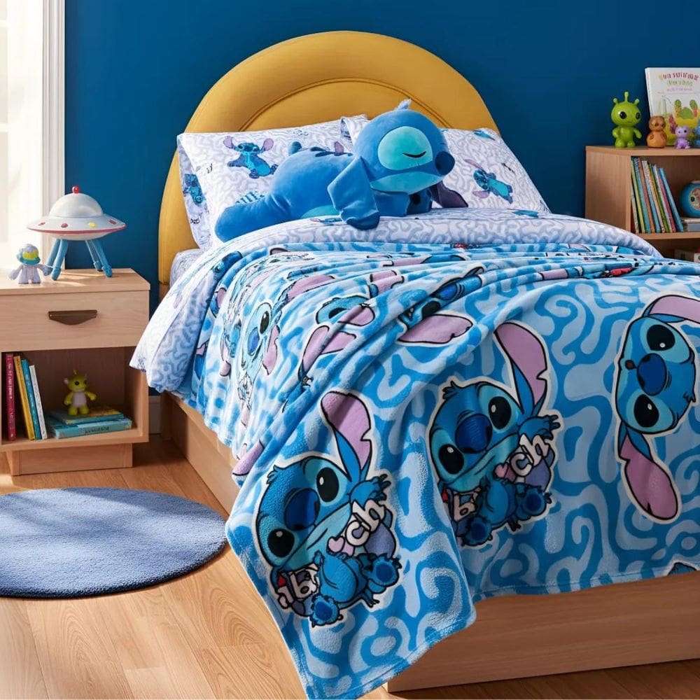 Cobertor Infantil Stitch Grosso Quente Aconchegante Macio