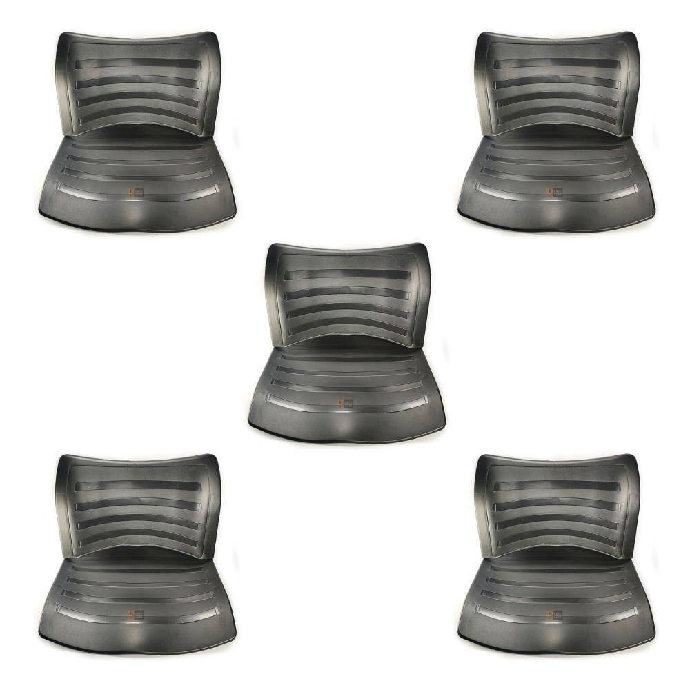 5 Kit Assento/Encosto Plastico Preto Masticmol Iso Polipro