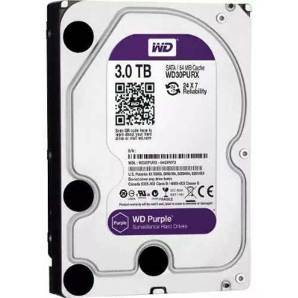 Hd Purple 3Tb Sata Wd30Purz