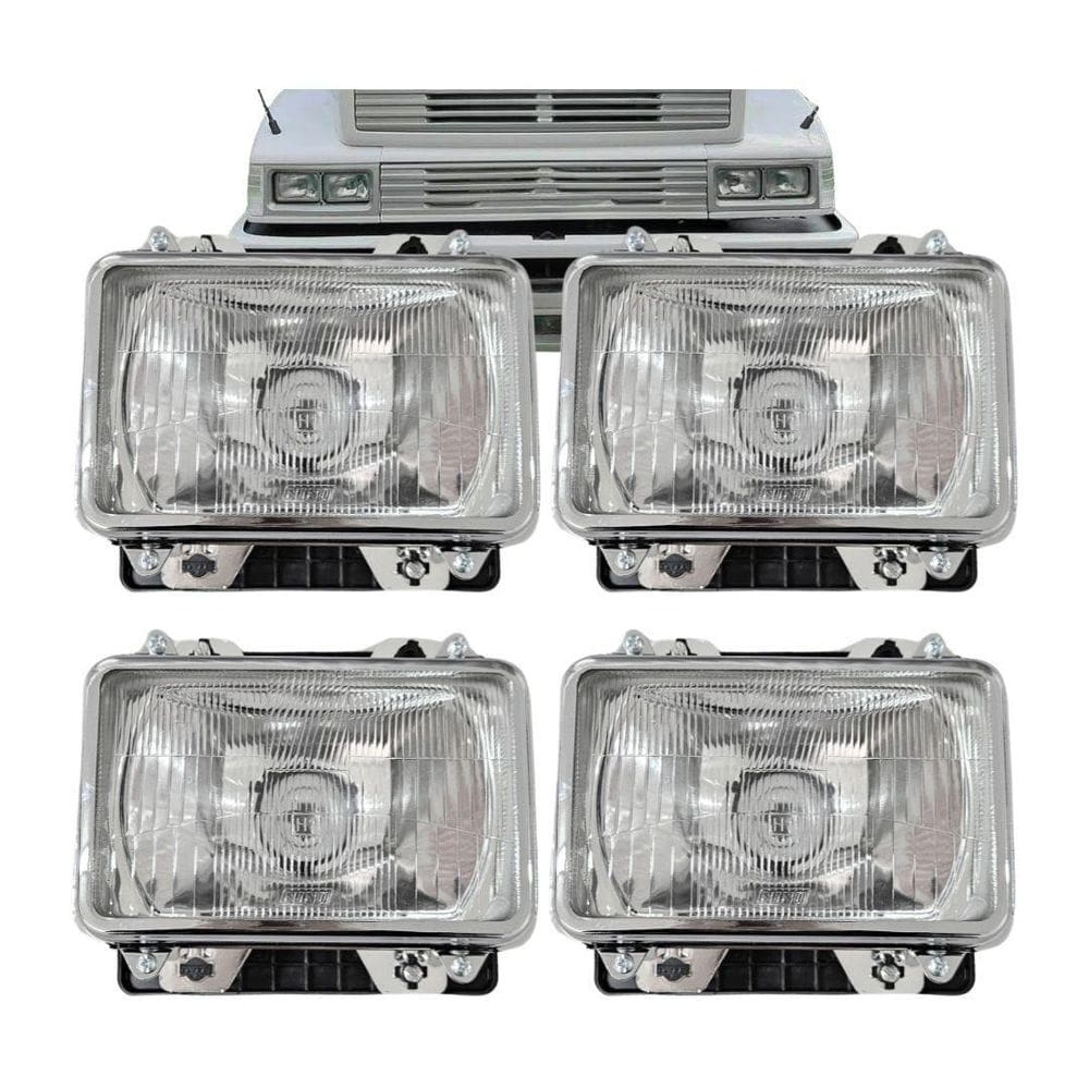 Kit 4 Farol Para Mb Cara Preta A 1992