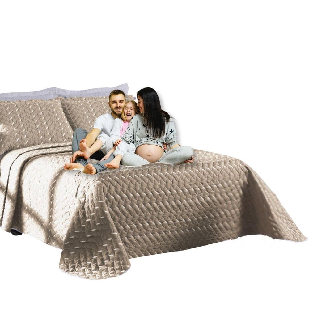 Cobre Leito Casal Padrão 400 Fios Bordado Porta Travesseiros