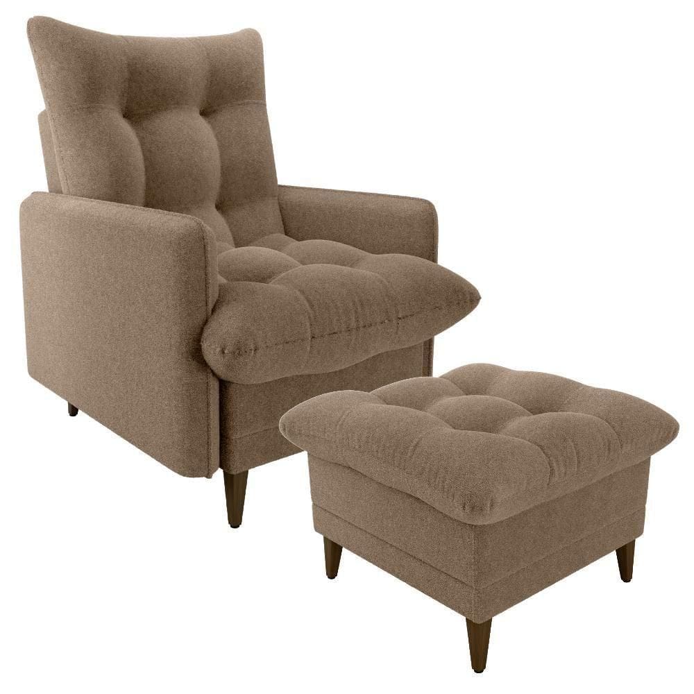 Poltrona De Amamentaçao E Puff Montreal Boucle-Milani Store