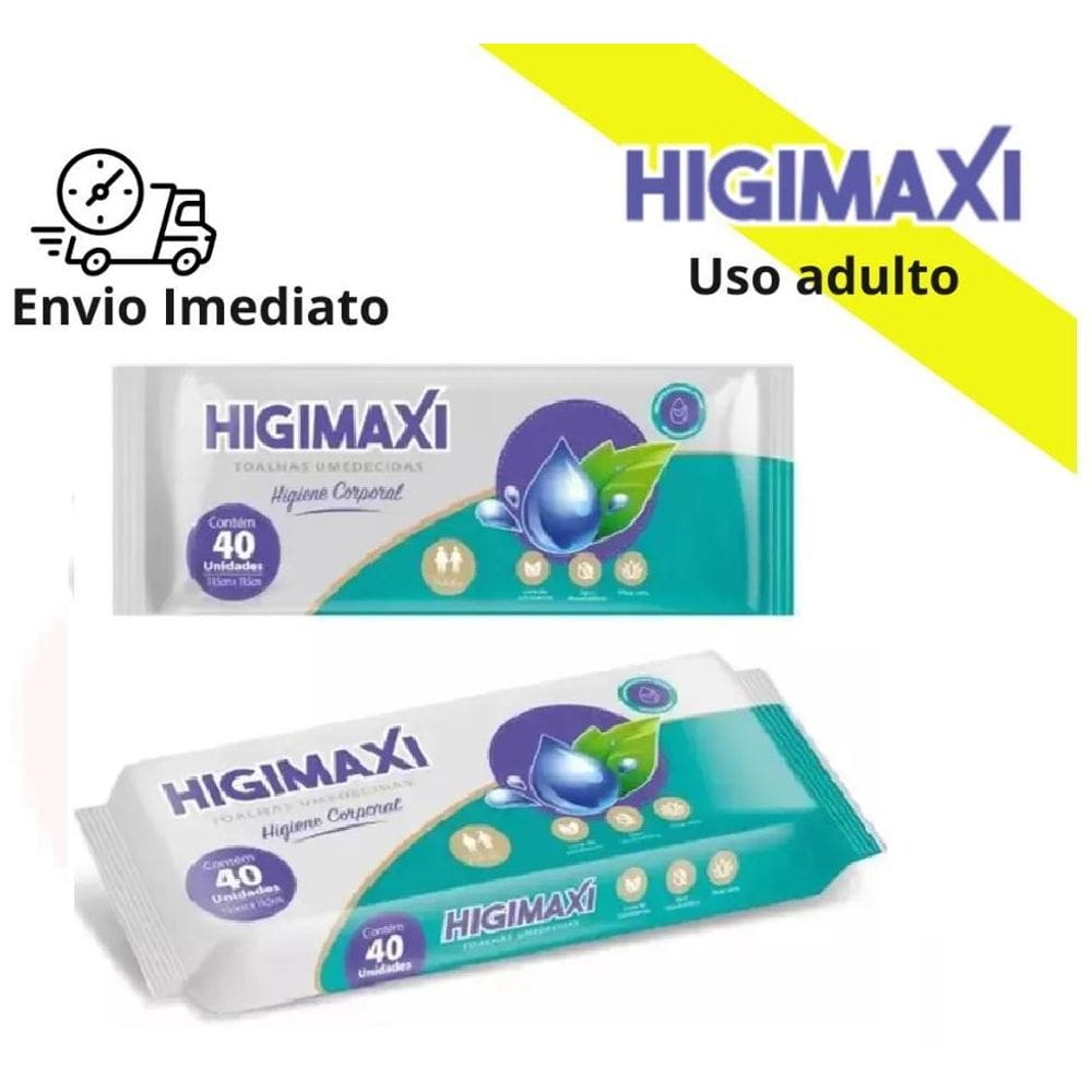 Toalhas Umedecidas Adulto Higiene Corporal Higimaxi