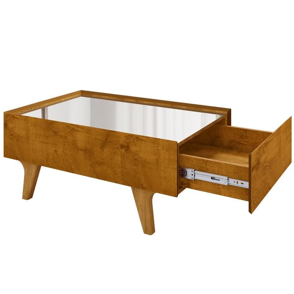 Mesa De Centro Com Espelho 1 Gaveta Sena 90 Cm Bechara