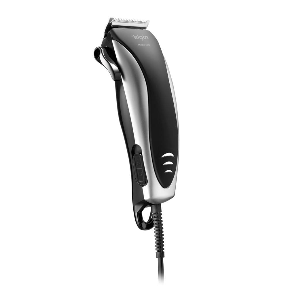 Máquina de Cortar Cabelo Studio Men - 2 em 1 Cabelo e Barba Lâminas em Aço Inox Acessórios 110V