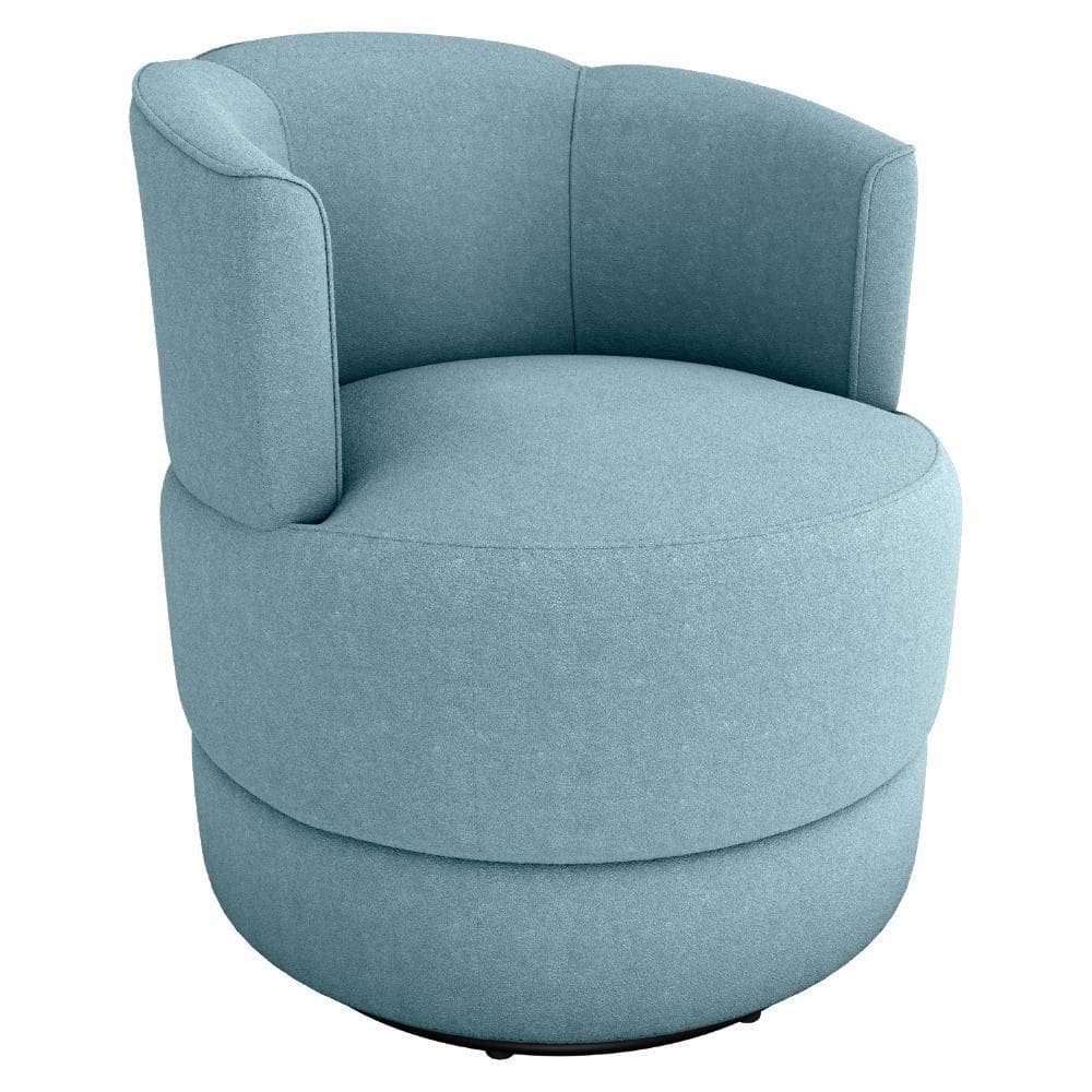 Poltrona Base Giratoria Marselha Boucle F495 Milani Store Azul