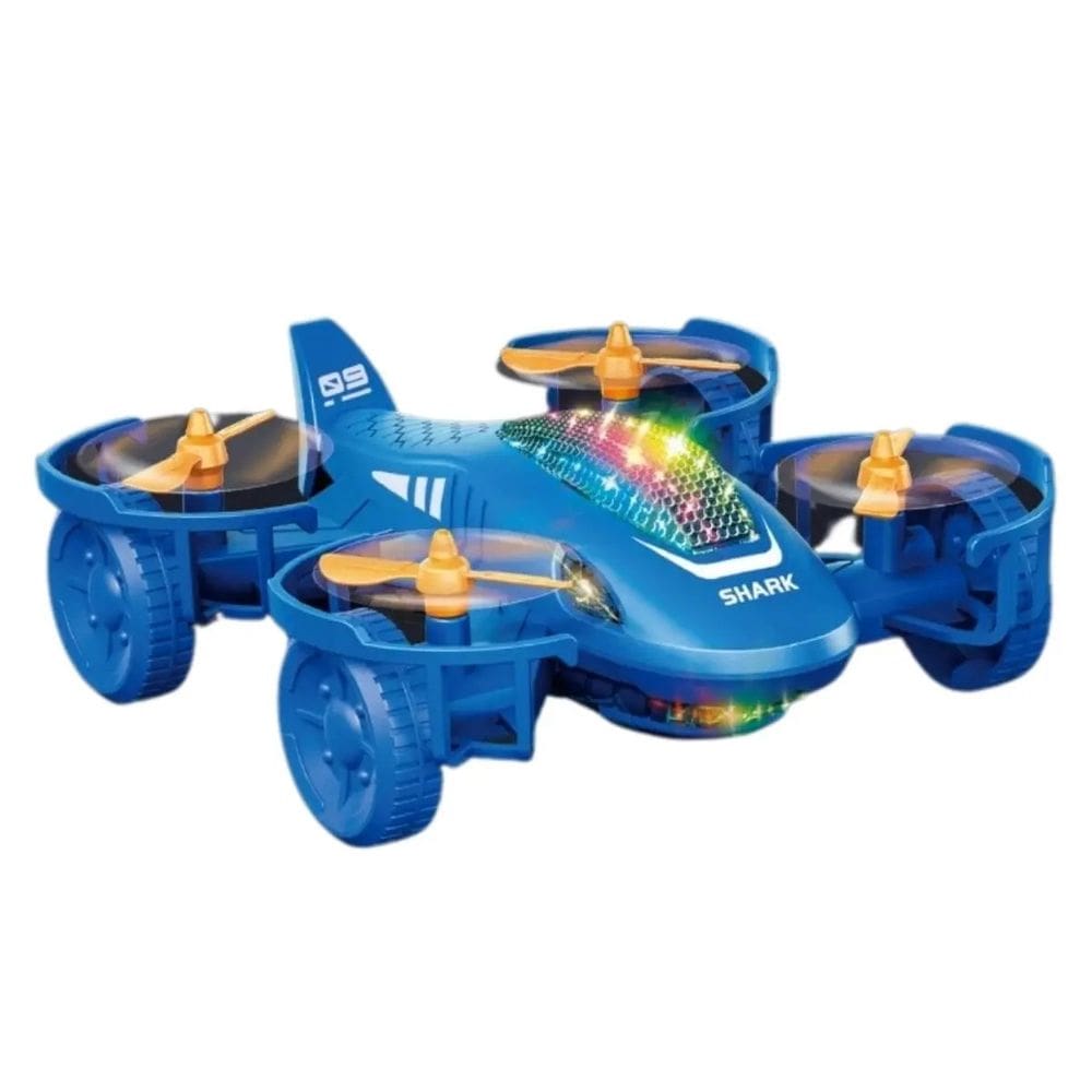 Shark Car Anda e Gira - Azul - Braskit