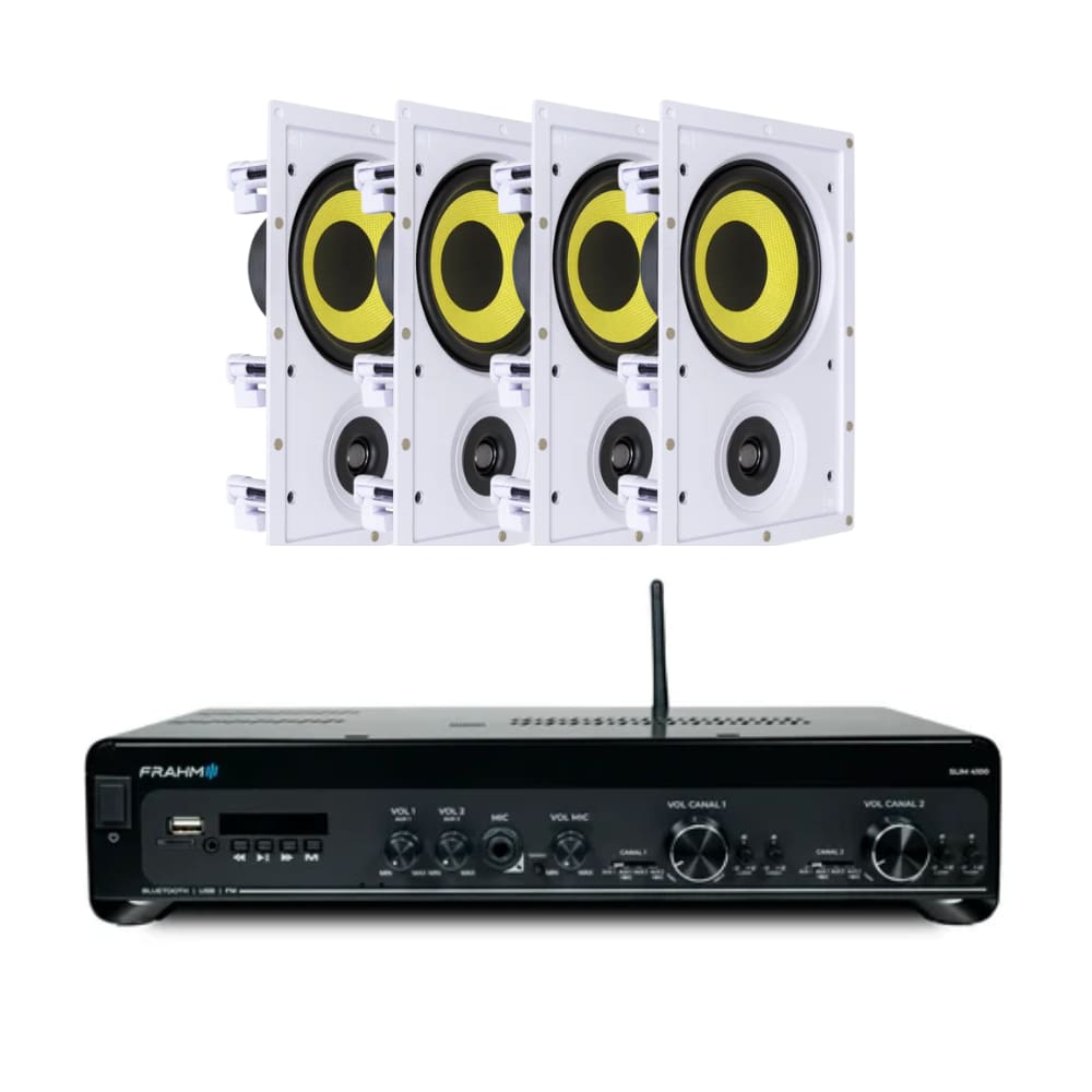 Kit Slim 4100 G5 Frahm + 4 Arandelas Ci6R Plus