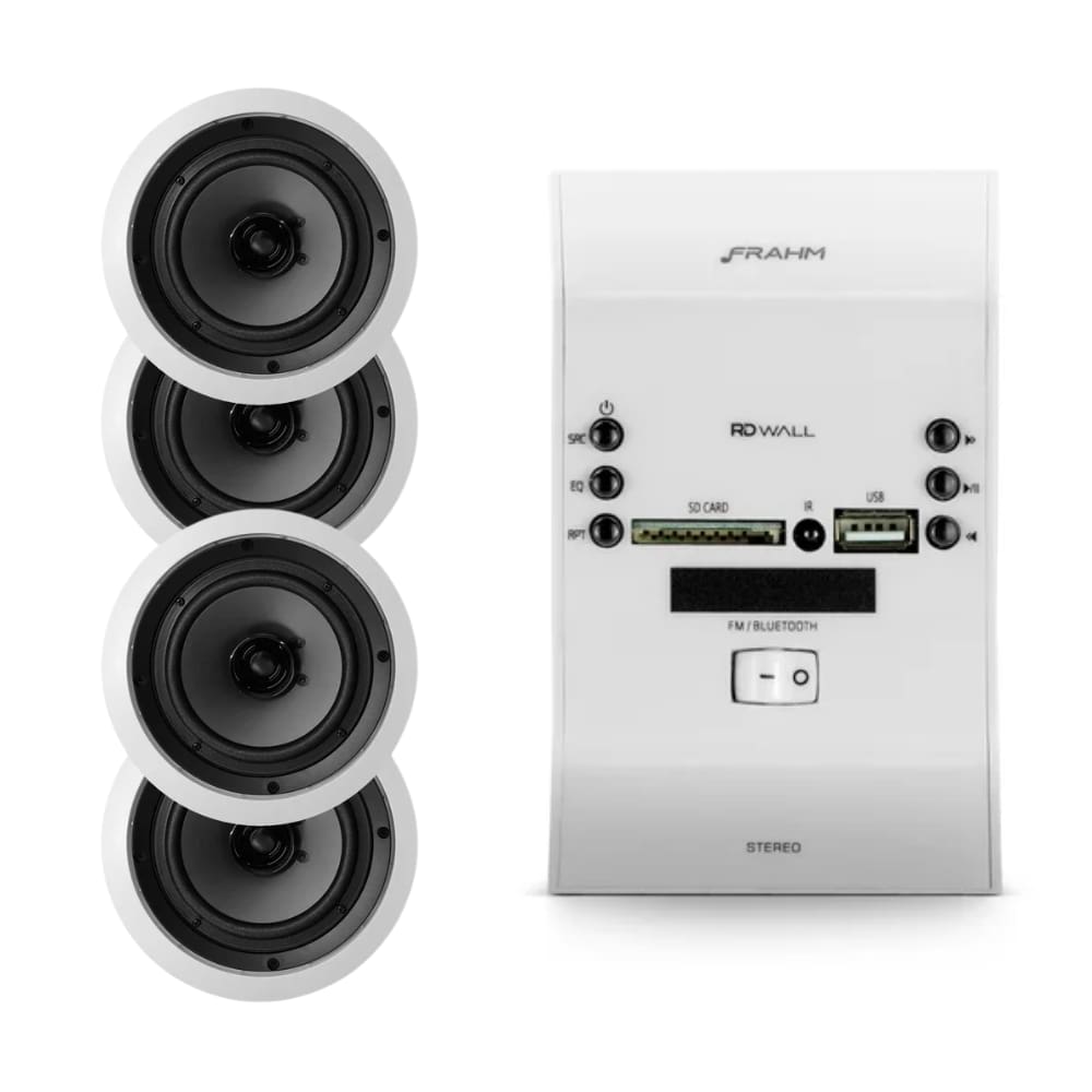 Kit Amplificador de Parede RD Wall Frahm + 4 Arandelas 6FR2R
