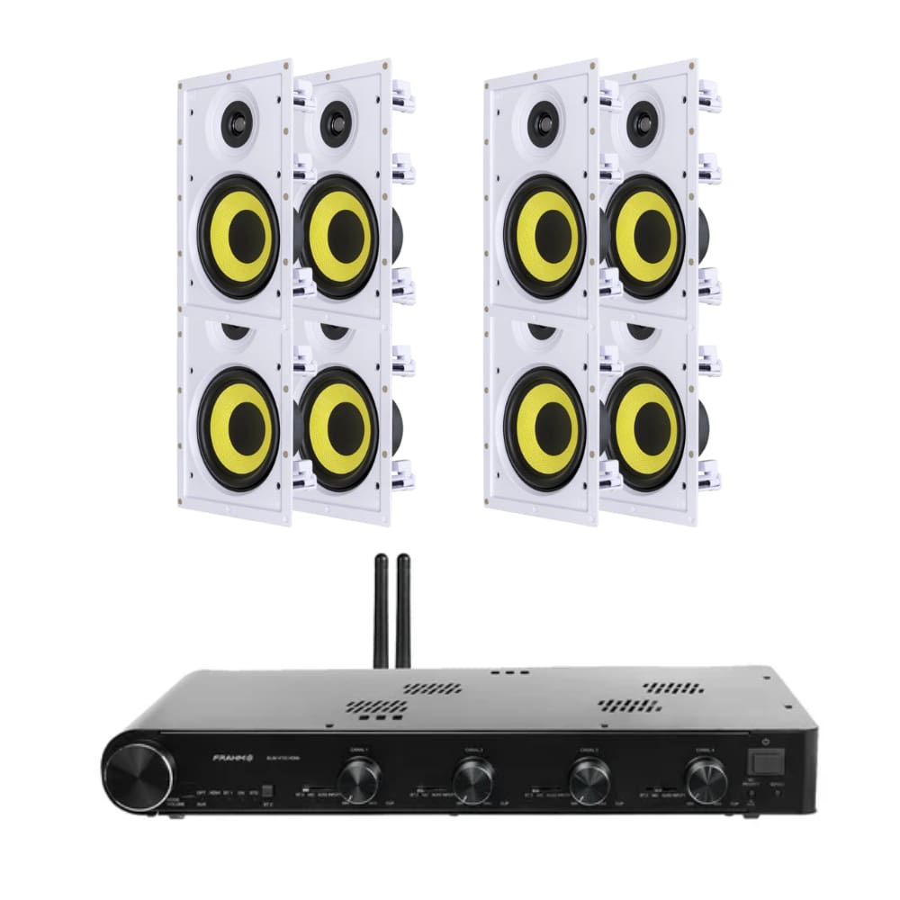 Kit Amplificador Slim 4700 HDMI + 8 Arandelas CI6R Plus