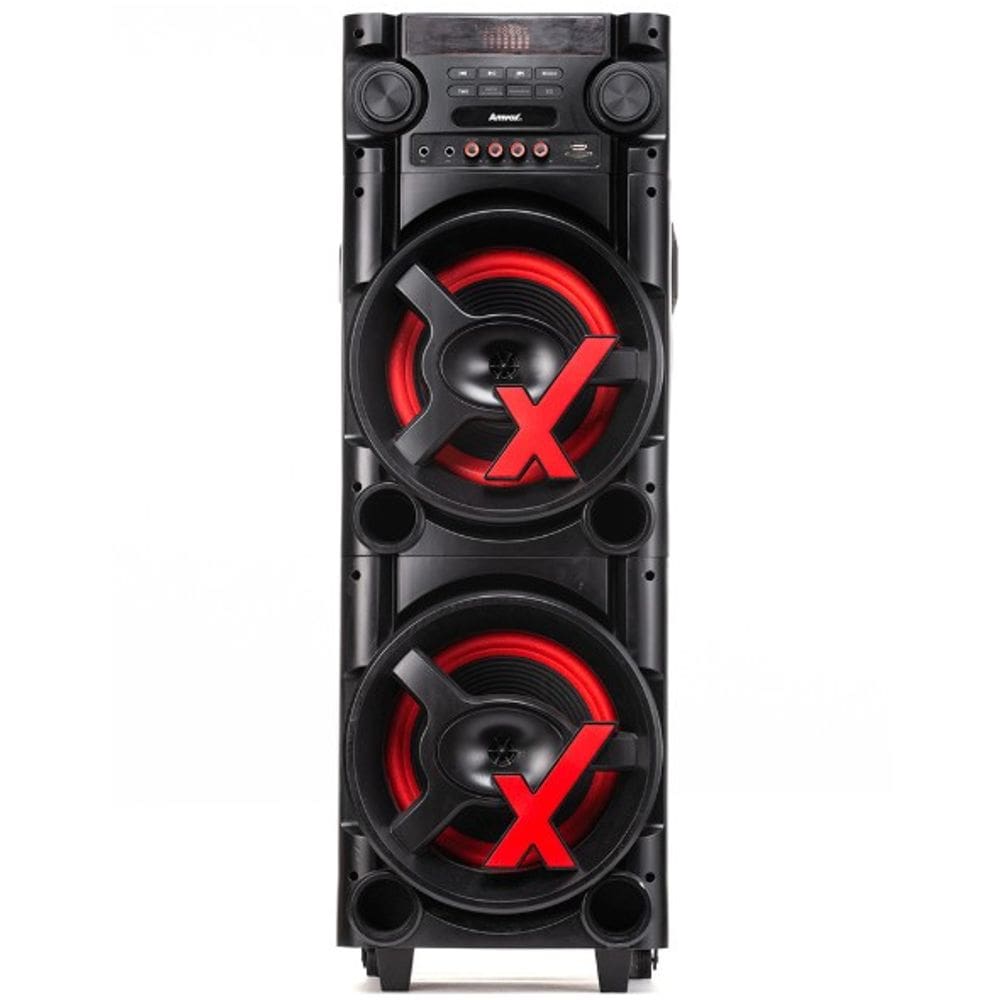 Caixa de Som Amplificada Amvox ACA 1000 New Bluetooth 5.0 Bivolt Preto
