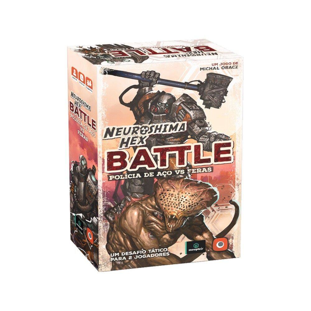 Neuroshima Hex: Battle - Polícia de Aço Vs. Feras Jogo de Tabuleiro MeepleBR