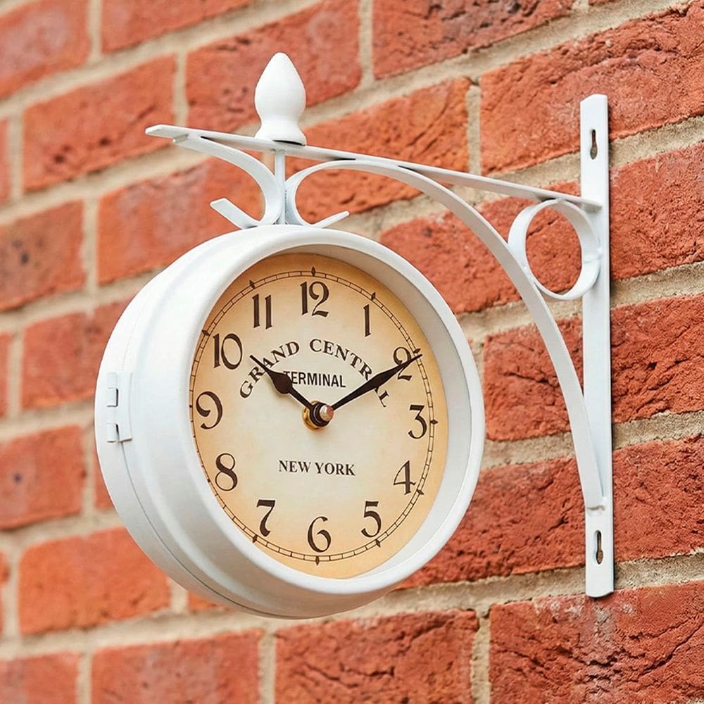 Relógio Dupla Face Estação De Trem Parede Terminal New York
