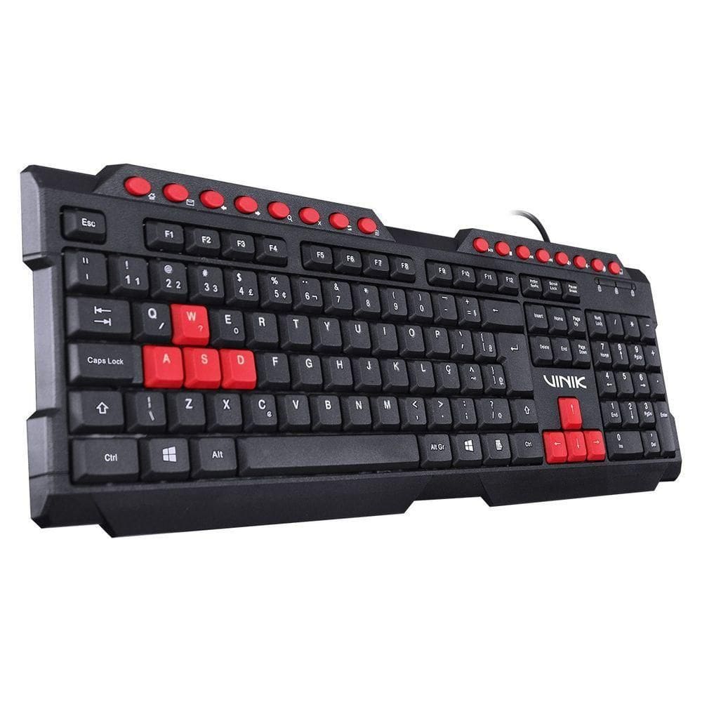 Teclado Gamer Vx Dragon Abnt2 Preto Vermelho Gt100