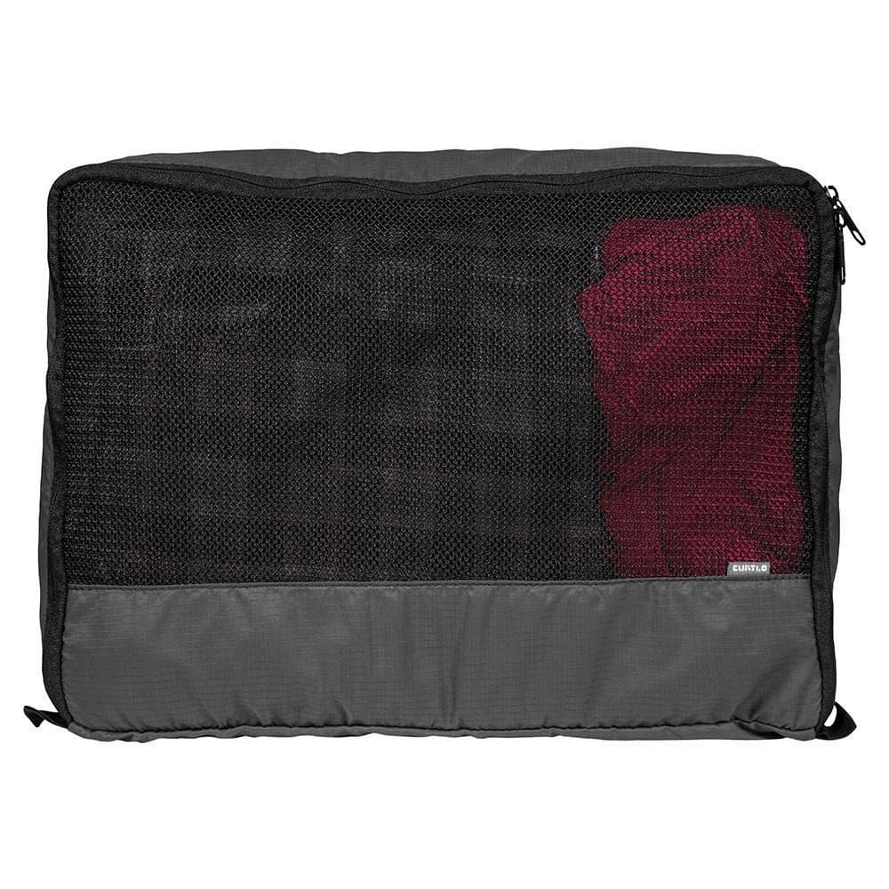 Necessaire Curtlo Mesh Organizer Grande Cinza