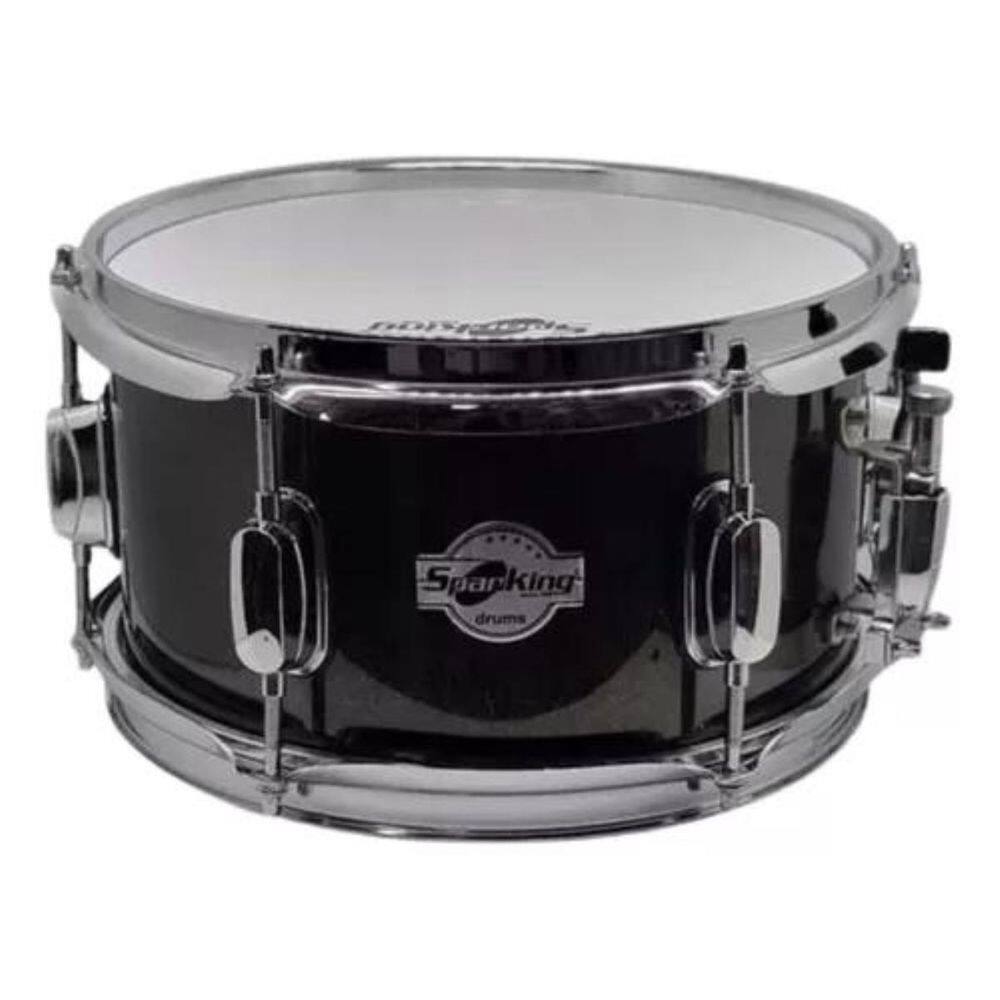 Caixa 10X5,5 Black Sparkle 6 Afinações Aro 2Mm Madeira Har