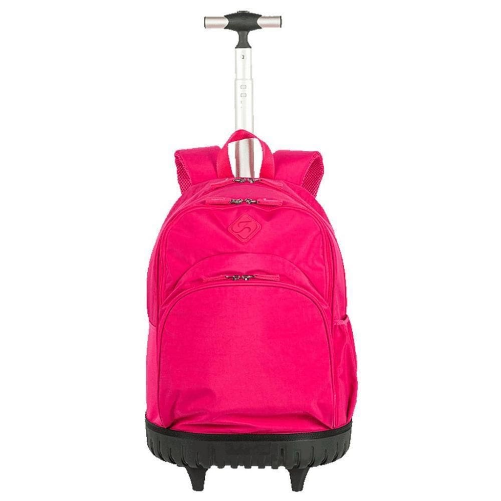 Mochila Sestini Com Rodinhas Rollingg Crinkle 2 Rosa Pink