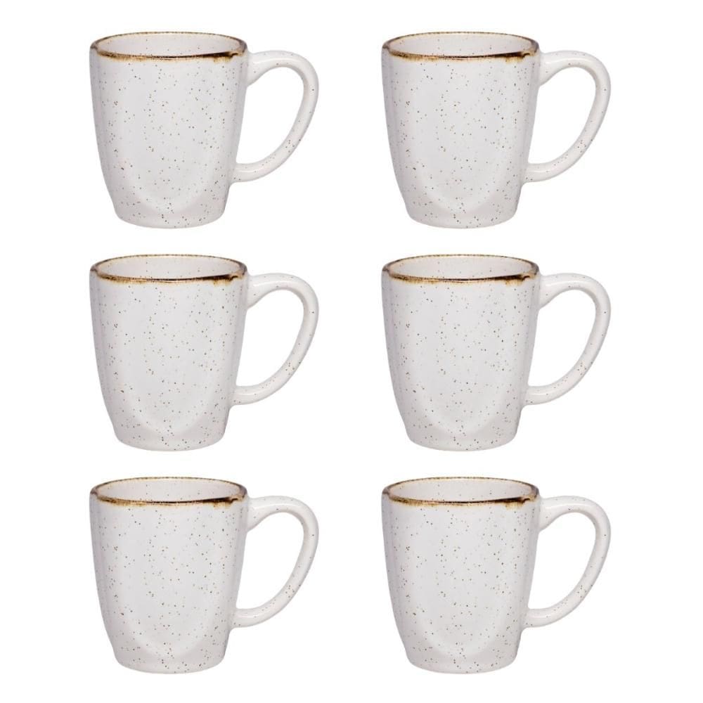 Conjunto 6 Canecas Xìcaras Café Chá Ryo Maresia 260ml Oxford Porcelanas