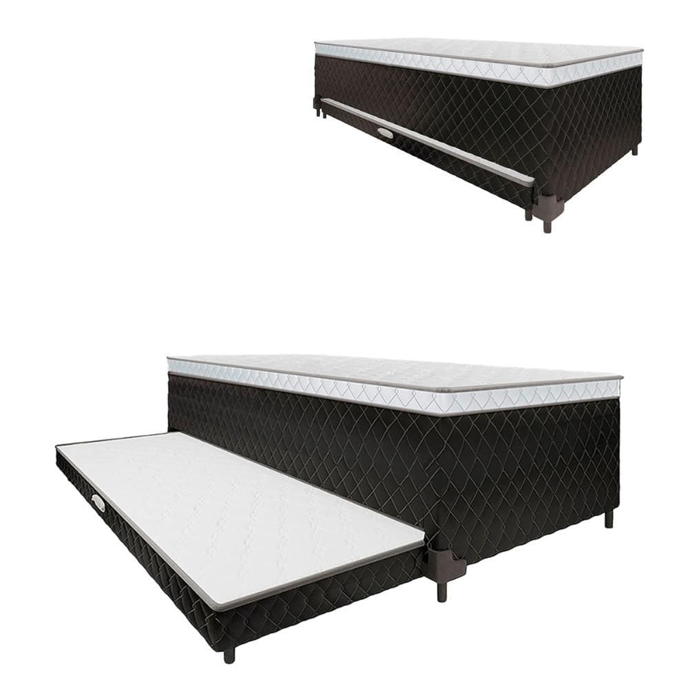 Bicama Box Conjugada de Espuma D28 e Auxiliar de Espuma Veronna Solteiro 88cm