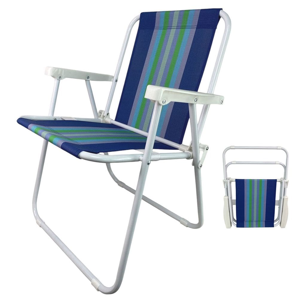 Cadeira de Praia Dobravel Ar Livre  Quintal Jardim Varanda Piscina Camping Acampamento Lazer Pescaria Sol Verao