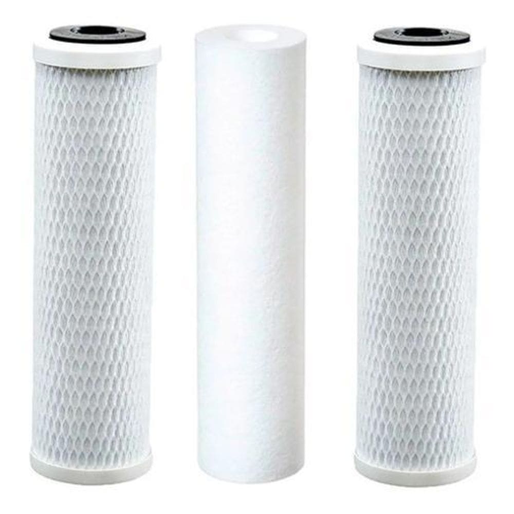 Kit Refil Filtro Triplo Fabricação Cerveja Pp + Carbon Block