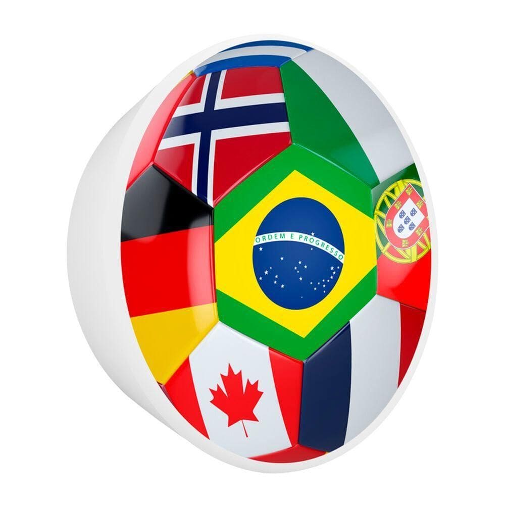 Luminária De Parede Creativa Com Bandeiras Mundiais – Iluminação Indireta E Estilo único