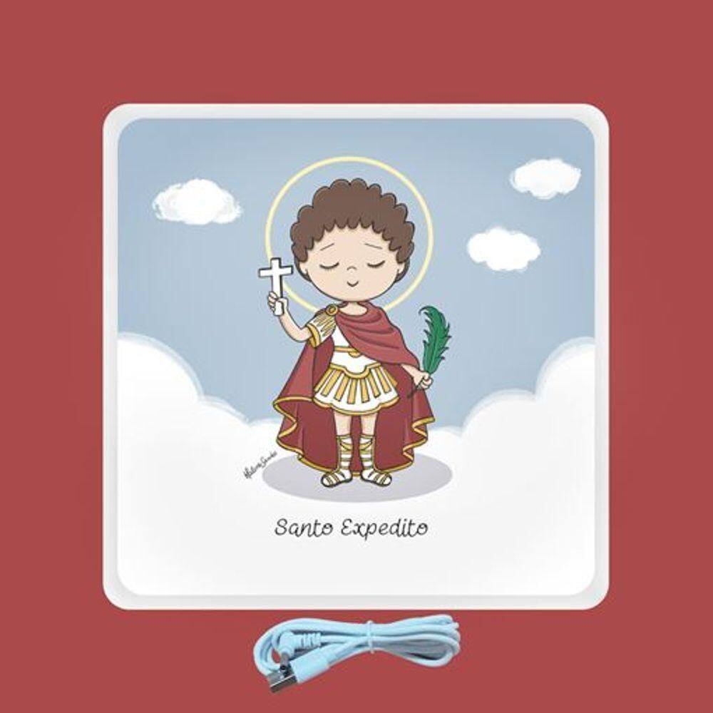 Luminária Usb Santo Expedito: Iluminação Aconchegante Para Seu Espaço E Leitura