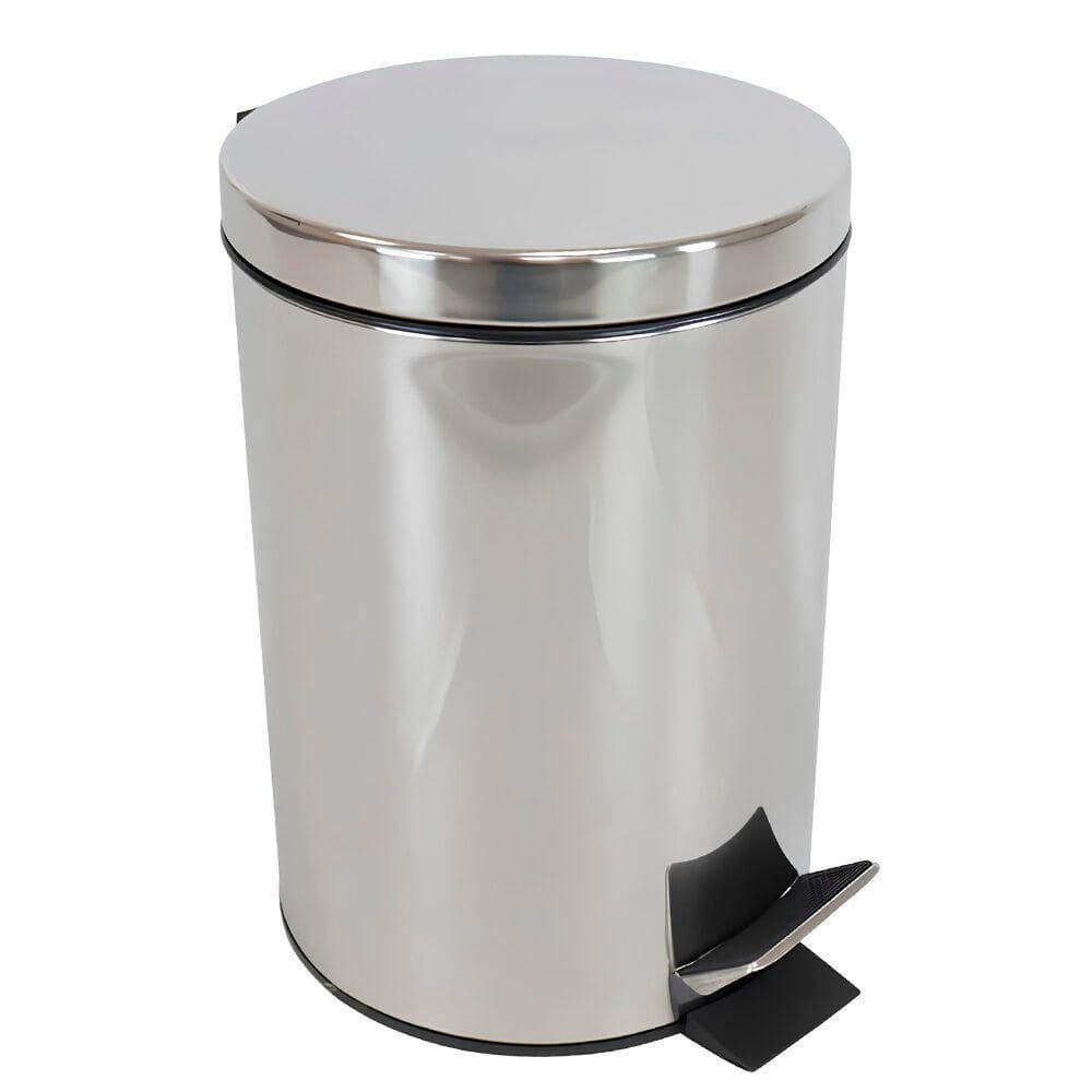 Lixeira Inox Elegante 8l Com Pedal E Cesto Removível - Praticidade E Estilo Para Sua Casa
