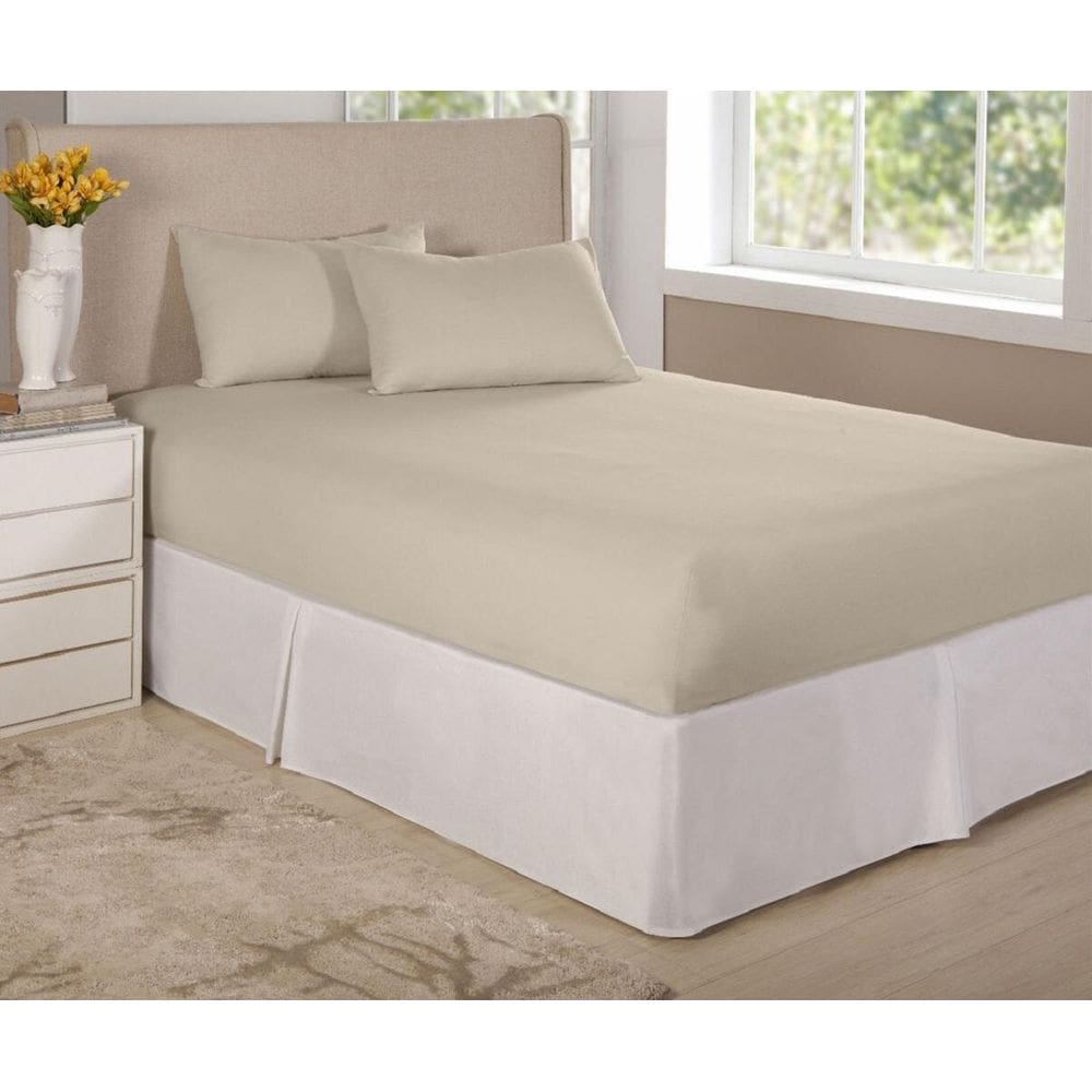 Jogo De Lençol Cama Casal Queen 3 Pç Algodão Percal 150 Fios