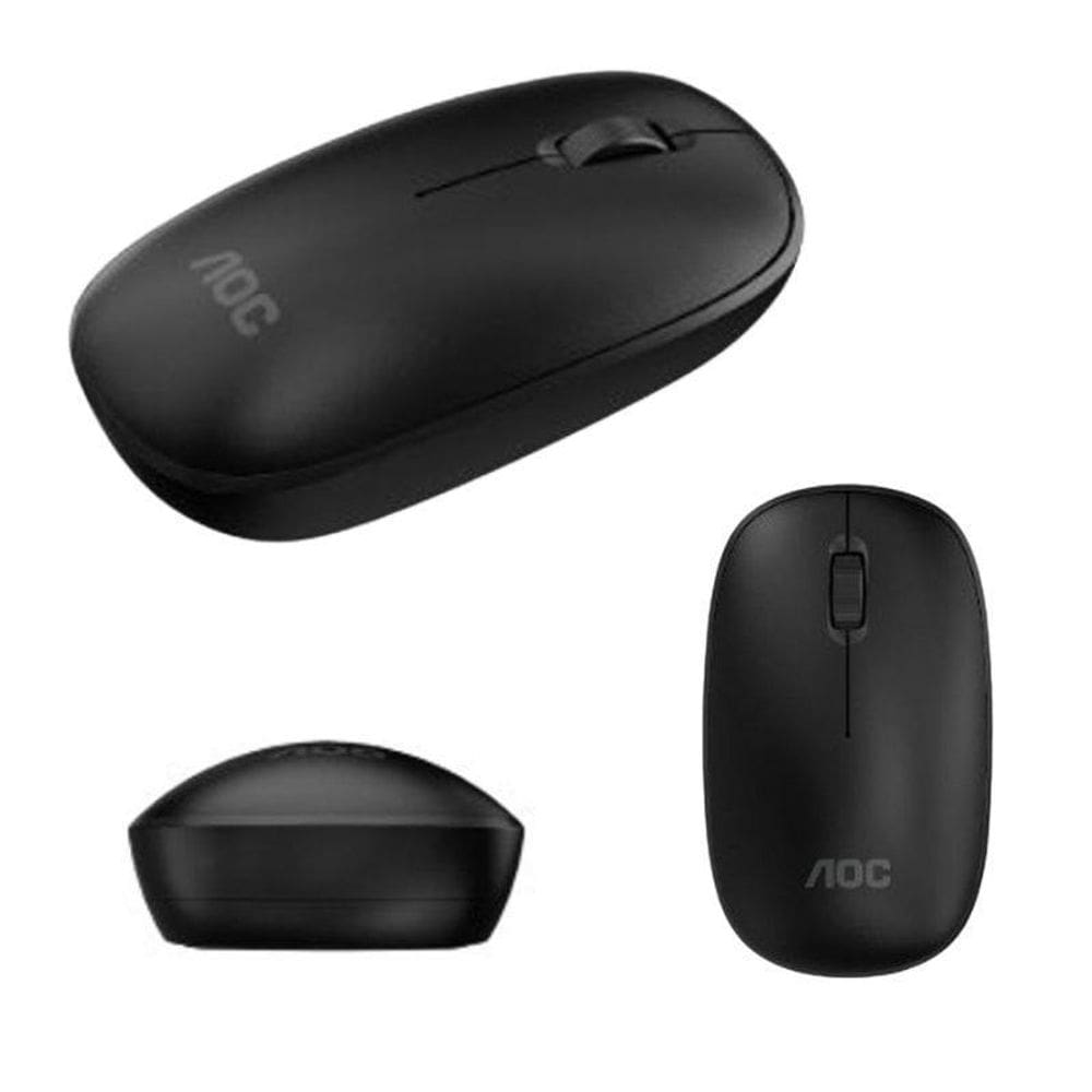 Mouse Óptico Aoc Sem Fio 1200 Dpi Preto Wireless Ms200