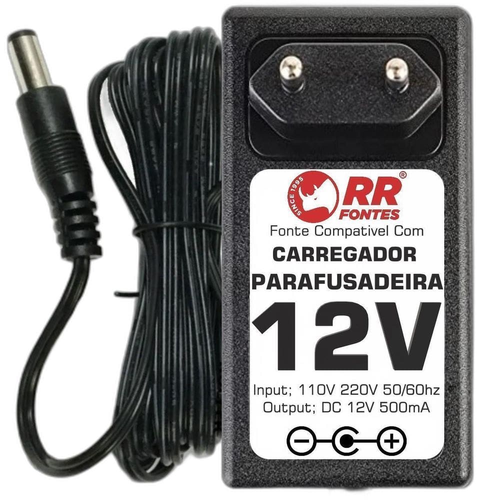 Fonte Carregador 12V Para Parafusadeira Mondial Multilaser