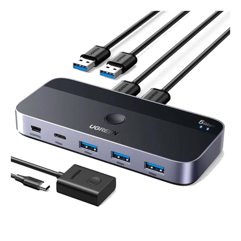 Dock Station Ugreen KVM - USB-C - 3x DisplayPort - HUB USB 3.2 5Gbps - CM662