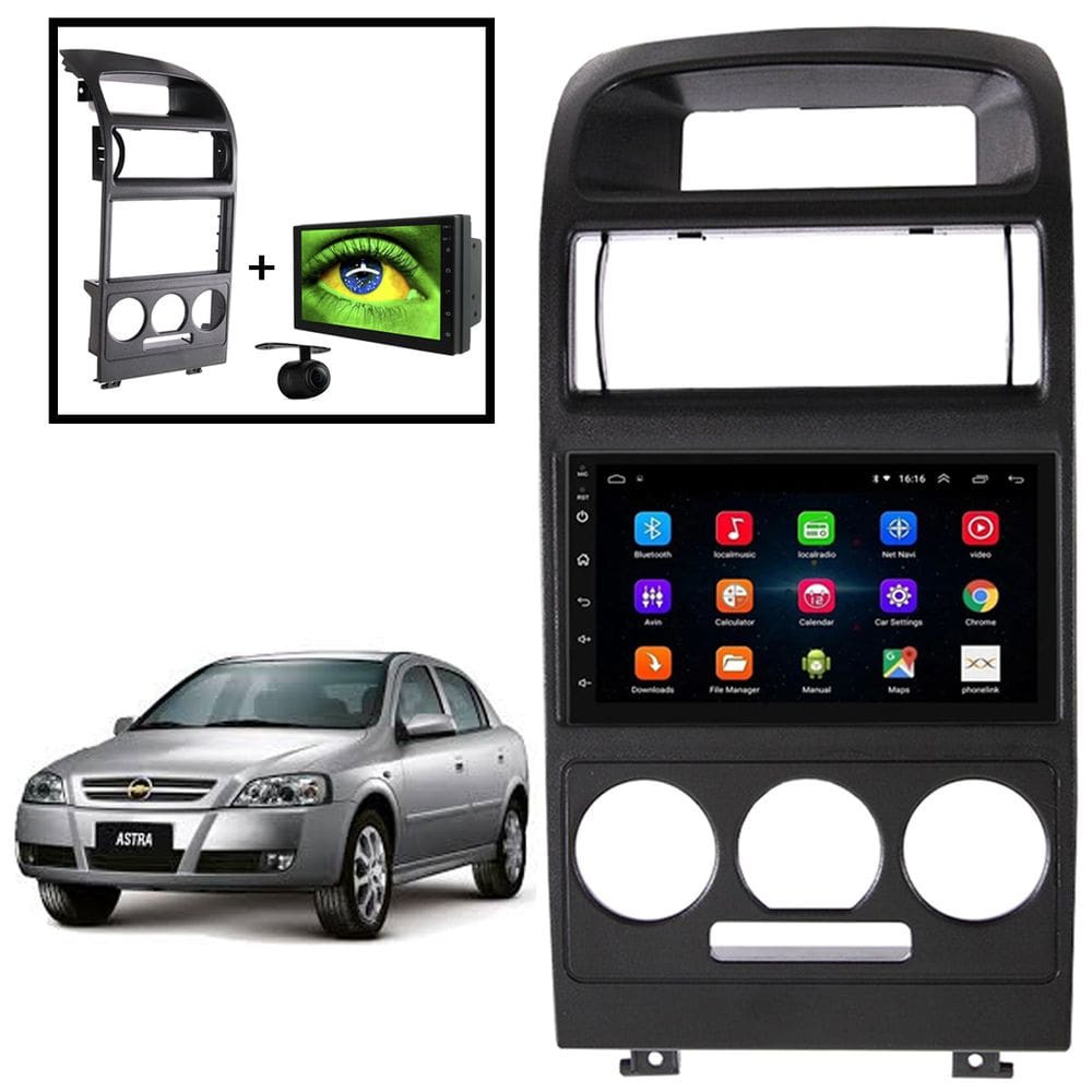 Central Multimídia Astra Ar Analógico 1998 a 2012 Mp5  7 Polegadas Android Gps Bluetooth Câmera Ré