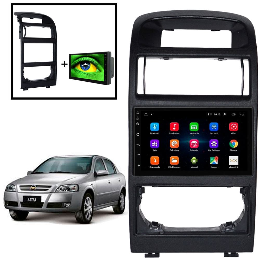 Central Multimídia Astra Ar Digital 1998 a 2012 Mp5  7 Polegadas Android Gps Bluetooth Câmera Ré