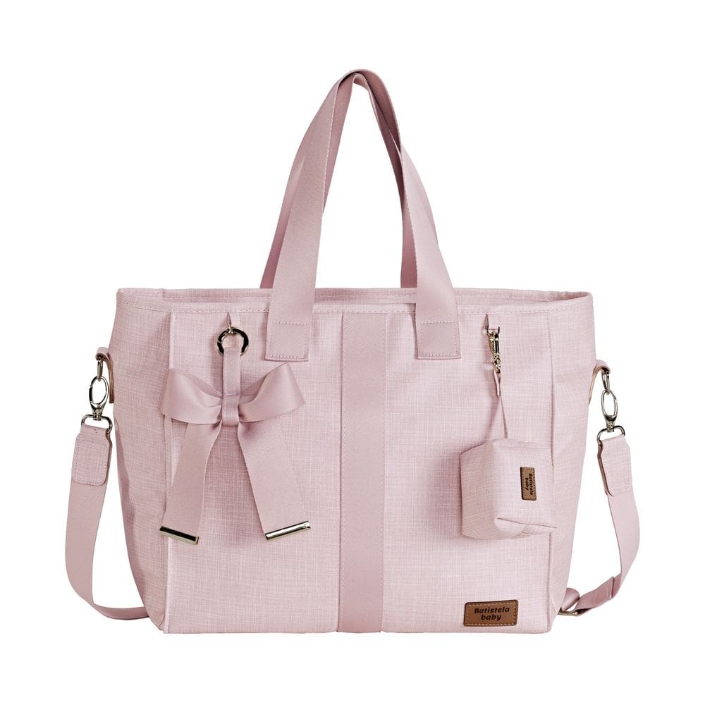 Bolsa Maternidade Classic Linho - Rosé - Batistela Baby