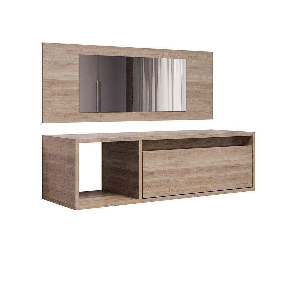 Penteadeira Camarin 1 Prateleira Com Gaveta Eva - Ssx Multicoisas Freijó