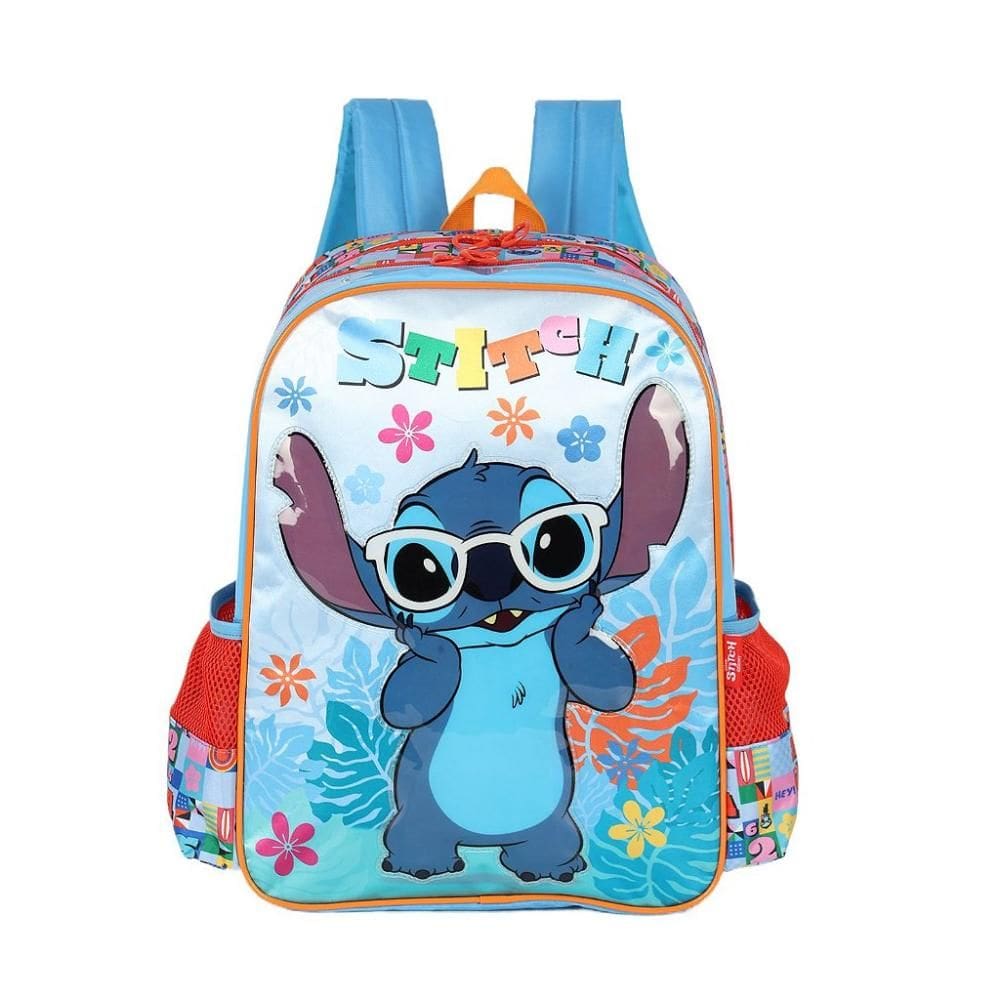Mochila de Costas Luxcel Stitch Azul Floral
