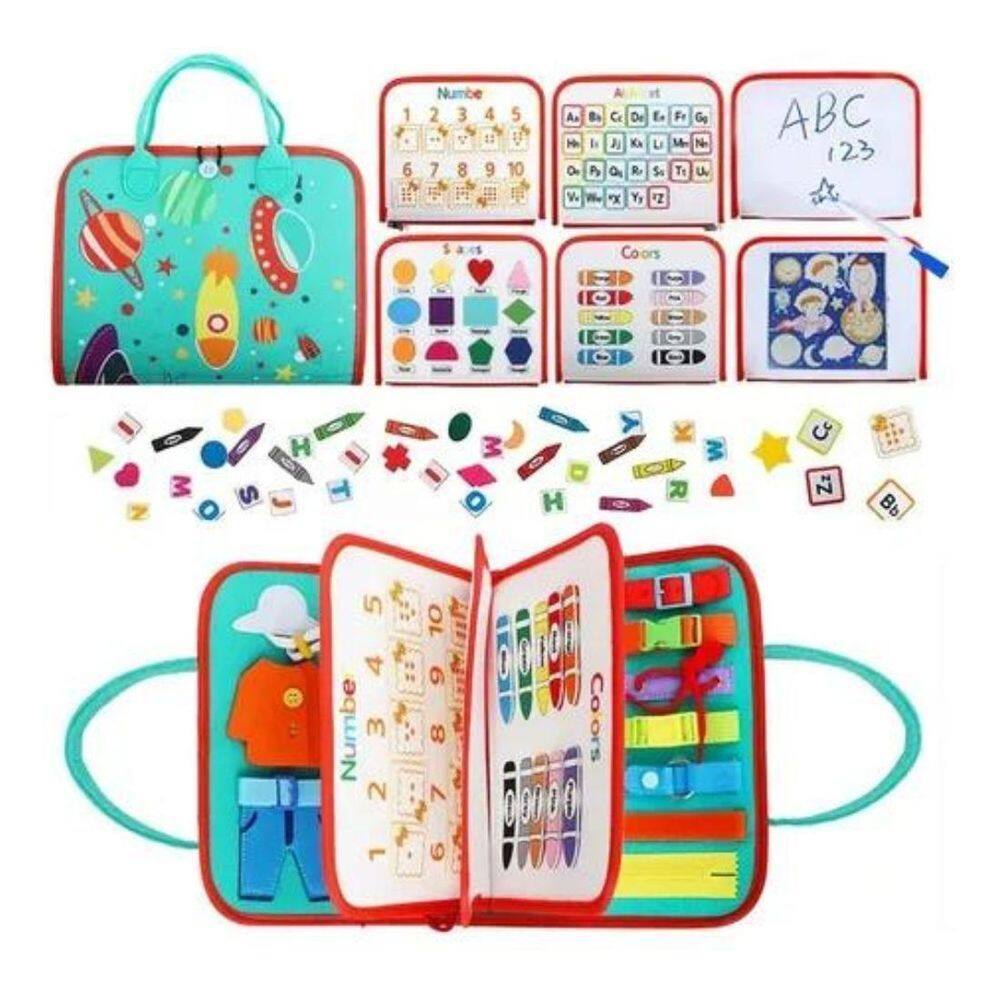 Maleta Educativa Livro De Texturas Montessori Sensorial