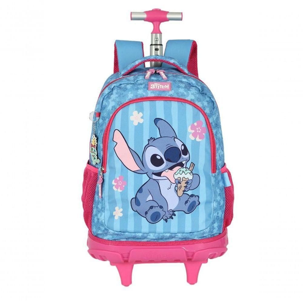 Mochila Com Rodas Stitch Pink - Unico Pink