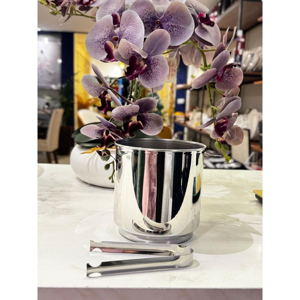 Balde P/Gelo Em Inox C/Pinça - 1,5L