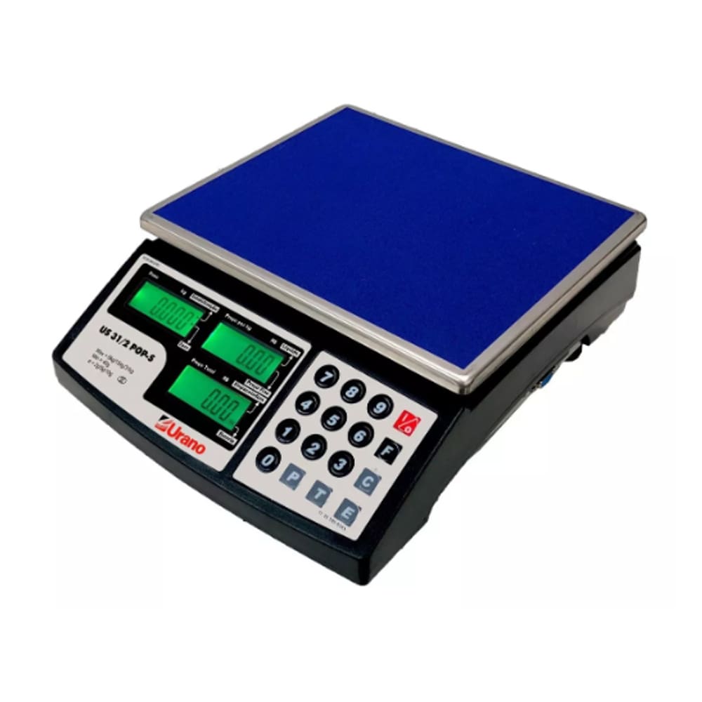 Balança Computadora Urano POP-S 31kg - Bateria e Saída USB - INMETRO