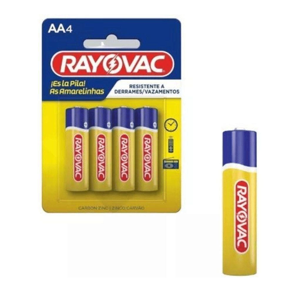 Pilha Zinco Rayovac Aa Amarelinhas Com4