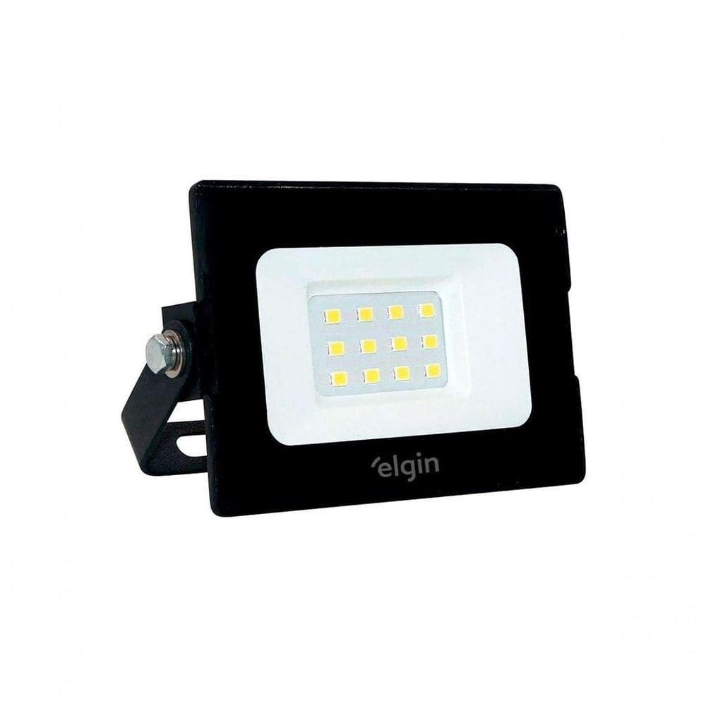 Refletor Led Elgin 10W 6500k Preto