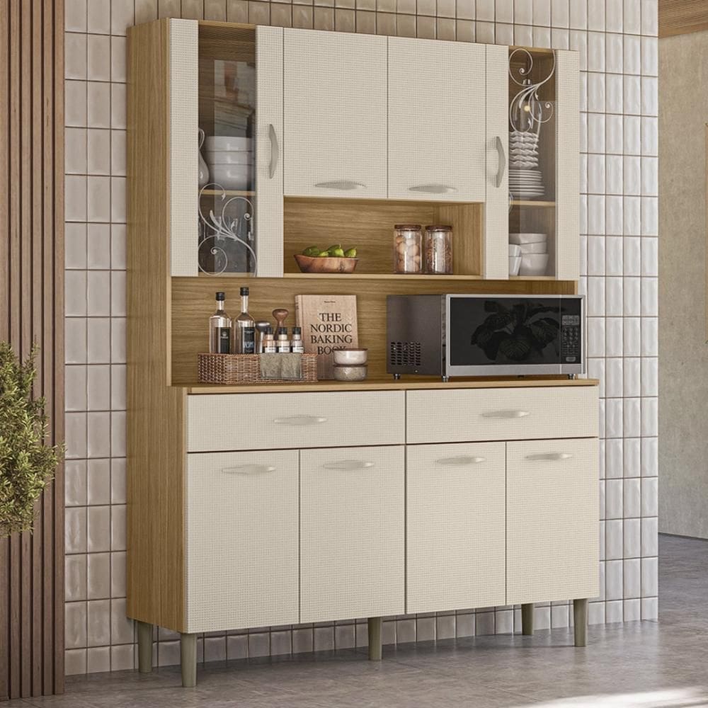 Armário de Cozinha Compacta MDF 8 Portas Paris Plus